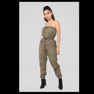 Sexy olive jumpsuit!